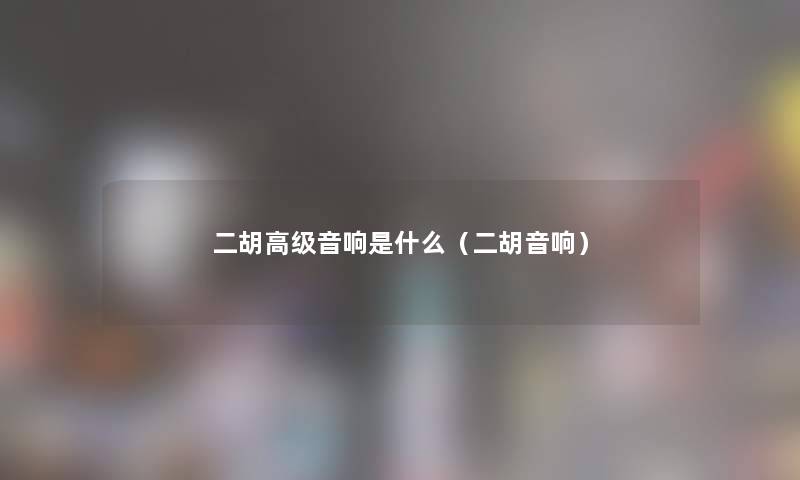 二胡高级音响是什么（二胡音响）